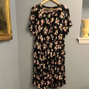Torrid Black Floral Dress